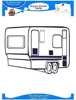 Çocuklar İçin Karavan Boyama Sayfaları 